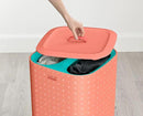 Joseph Joseph Tota Pop 60 liter/15.8 gallon Laundry Hamper Separation Basket with lid, 2 Removable Washing Bags with Handles- Coral/Green by CozyNest Decor