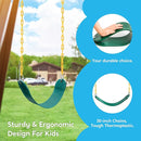 TURFEE 3 Pack Assorted Swing Set, Including 1 Gym Rings Trapeze Bar and 2 Pcs Swings with Plastic Coated Chain, Swingset Accessories Replacement for Kids Outdoor Play, Playground- Green by TinyTreasures Baby Boutique