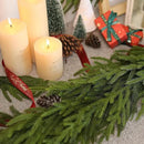 Artificial Norfolk Pine Garland - Faux Christmas Garland Fake Green Garland for Fireplace,Table, Stairs, Mantle, Window,Indoor Outdoor,Home,Holiday Decor (2 PCS,9 FT) by CozyNest Decor