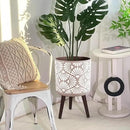12 Inch Planter with Stand Mid-Century Tall Planter with Legs for Indoor Outdoor Plants by CozyNest Decor