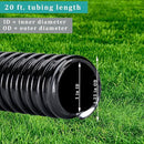 Pond Tubing ID 1” × 10ft Black Corrugated Flexible Reinforced Waterfall Pond Tube Sump Pump Hose, Non-toxic & Kinkproof (10 ft, 1" ID) by GreenHaven Gardens