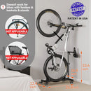 Vertical Bike Stand, Freestanding Indoor Bike Storage Rack Upright Bicycle Floor Stand Indoor Bike Holder with Adjustable Height for Garage & Apartment - for Wheels Sizes up to 29” by GreenHaven Gardens