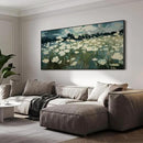 SIGNWIN 36"x72" Extra Large Framed Wall Art White Wildflower Field in Impressionist Style, Soft Floral Landscape for Home Living Room Bedroom Decor (Frame Assembly Required) by CozyNest Decor