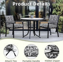 Favoyard Outdoor Seat Cushion 22 x 22 x 3 in Waterproof Pattern Fade Resistant Cover Removable Patio Furniture Cushions Deep Seat & Back Cushion Set with Adjustable Straps for Patio Chair Sofa Couch by GreenHaven Gardens