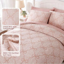 Queen Comforter Set with Sheets for Girls-7 Pieces Queen Bedding Sets with Pink Comforter, Sheets, Pillowcases & Shams for Kids (Pink Diamond, 90" X 90") by TinyTreasures Baby Boutique