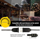 DAMAING Outdoor String Lights LED 50Feet G40 Globe String Lights with 27 Edison Plastic LED Bulbs,2700K Warm Glow Weatherproof for Indoor Outdoor Backyard Bistro Lights by GreenHaven Gardens