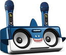 MASINGO Shark Karaoke Machine for Kids, Children and Toddlers with 2 Wireless Bluetooth Microphones, Portable PA Speaker Includes Lyrics Display Phone Holder, TV Cable and Singer Vocal Removal Mode by TinyTreasures Baby Boutique
