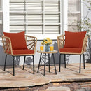 Outdoor Cushions for Patio Furniture, Waterproof Outdoor Chair Cushion w/Fade-Resistant, Removable & Machine-Washable Cover, 22x22 Inch, Deep Seat Sofa/Couch Pad Replacement – Set of 2, Rust by GreenHaven Gardens