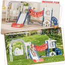 KORIMEFA 11 in 1 Toddler Slide and Swing Set, Kids Slide for Toddlers, Outdoor Indoor Playground for Toddlers 1-3, Toddler PlaySet with Basketball Hoop and Ball Golf Set, Climbing Arch(Red & Blue) by TinyTreasures Baby Boutique