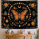 Lunerfex Moon Phase Butterfly Floral Wall Tapestry, Celestial Botanical Tapestries for Room Decor, Mystical Tapestry 60x44 Inch by CozyNest Decor