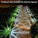 DenicMic Solar Lights Outdoor 10 Pack Waterproof 6000K Cold White LED Stainless Steel Stake for Pathway Yard Garden Driveway Solar Powered Outside Decor by CozyNest Decor