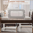 Bed Rail for Toddlers, Baby Bed Rail Guard for Kids, Toddler Bed Rails with Reinforced Anchor Fit, Height Adjustable & Foldable Bed Rail Guard for Twin, Full, Queen & King Beds (Grey, 32IN) by TinyTreasures Baby Boutique