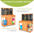 Outdoor Garden Potting Bench, Horticultural Wooden Workstation Table with Storage Drawer, Cabinet, Metal Pegboard, Adjustable Hooks and Shelves for Backyard, Patio, Greenhouse by GreenHaven Gardens