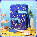Number 5 Blue and Golden Rings Piñata for Kids Birthday Cartoon Theme Small Piñata with Blindfold Stick Confetti for Fiesta Cinco De Mayo Party Decor, 15.8 x 11 x 2.8 Inch by TinyTreasures Baby Boutique