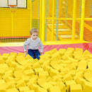 Foam Pit Cubes, 24 PCS 5 Inches Gymnastics Foam Blocks Trampoline Blocks, Multi-Sport Protective Padding for Freerunning, Trampoline, Parkour, Skate Parks & BMX -Yellow by TinyTreasures Baby Boutique