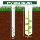 TCBWFY 2 Pack Garden Auger Drill Bit for Planting,3.5"x16" & 1.6"x16.5" Rapid Planter Bulb&Bedding Plant Auger,Earth Drill for 3/8" Hex Drive,Fence Post,Umbrella Hole Digger by GreenHaven Gardens