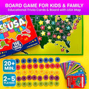 QUOKKA States of America Board Game for Kids Ages 8-12 and Families – Learn US States, Capitals, Landmarks & Fun Facts – Trivia Game with 50 Cards & Map Board – Educational Game for Classrooms or Home by TinyTreasures Baby Boutique