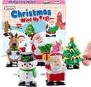 PREXTEX Christmas Wind up Stocking Stuffers - Santas and Snowmen Wind up Stocking Stuffers - Christmas Toys - 2 Santas, 1 Snowman, and 1 Reindeer. by TinyTreasures Baby Boutique