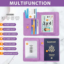Melsbrinna RFID Passport Holder for Travel, Unisex Adults, Purple, Faux Leather, Travel Wallet, Passport Cover, RFID Protected by TinyTreasures Baby Boutique