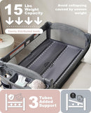 AirClub 4 in 1 Baby Bassinet Bedside Sleeper, 4 Functions Crib, Playard, Portable Changing Table, Bassinet for Newborn Baby, Bedsaide Bed w/Wheels&Brakes by TinyTreasures Baby Boutique