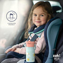 Zak Designs Harmony Kid Water Bottle for Travel or At Home, 14oz Stainless Steel is Leak-Proof and Vacuum Insulated (Dinosaur) by TinyTreasures Baby Boutique