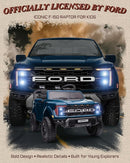 Licensed Ford F-150 Raptor 2 Seater Ride on Car for Kids, 24 Volt Ride on Toys for Boys w/Remote Control, Kids Electric Car w/LED Lights, Bluetooth, Truck Bed Storage, Soft Start (Blue) by TinyTreasures Baby Boutique