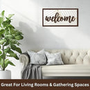 Welcome Sign - Large Rustic Wooden Wall Decor for Farmhouse Living Room, Entryway, or Foyer | 32"x16" Hanging Wall Art by CozyNest Decor