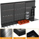 TORACK Metal Pegboard Wall Organizer System for Garage, 109PCS Pegboard Accessories Organizer Kit with Pegboard Bins, Hooks, Peg Locks, Pegboard Storage System for Workbench(Black) by GreenHaven Gardens
