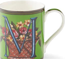 Spode Kit Kemp Alphabet Mug - Letter M Monogram in Fine China, 12oz Ceramic Coffee Cup for Hot Drinks, Personalized Drinkware for Unique Gifts, Dishwasher Safe Tea or Coffee Mug - Gift Box Included by CozyNest Decor