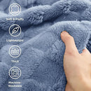Bedsure GentleSoft Ashley Blue Throw Blanket for Couch - Checkered Fleece Blankets Gifts for Women Men Girls, Cute Soft Cozy Throw for Bedroom Home Decor Gifts, 50x60 Inches by CozyNest Decor