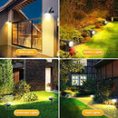 Fabrito 72 LEDs Solar Spot Lights Outdoor Waterproof, 3 Modes Landscape Spotlights, Dusk to Dawn Solar Powered Flood Wall Lights for Outside, Solar Garden Lights for Yard Porch 6 Pack (Warm White) by CozyNest Decor