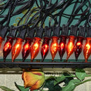 27.8 FT Halloween Decorations, C7 Clear Orange and Purple Halloween Lights, Flickering Flame String Lights Outdoor, E12 Screw Base, Flame String Lights for Halloween Garden Patio Party Decor, Black by GreenHaven Gardens