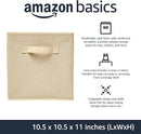 Amazon Basics Collapsible Fabric Storage Cubes Organizer with Handles, Sturdy, Beige, 10.5-x-10.5-x-11-inch, Pack of 6 by CozyNest Decor