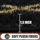 ONASAR 6x9 Area Rugs for Living Room Bedroom, Washable Large Fluffy Black and Gold Throw Rug, Geometric Soft Plush Shaggy Fuzzy Floor Carpet for Nursery Kids Girls Boys Teen Dorm Home Office Decor by TinyTreasures Baby Boutique