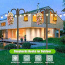 Gtongoko Double Shepherds Hook for Outdoor, 2 Pack 61.5 Inch Heavy Duty Bird Feeder Pole 3/4 Inch Thick Garden Hooks for Hanging Hummingbird Feeder, Plant Baskets, Solar Light Lanterns by GreenHaven Gardens