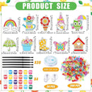30 Sets Suncatchers Window Art Kits, DIY Sun Catchers Bulk Crafts Paint Your Own Window Ornaments for Boys Girls Classroom Home Party Birthday Activity Decor(Spring Style) by GreenHaven Gardens