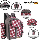 apollo walker Picnic Backpack Bag with Cooler Compartment, Detachable Bottle/Wine Holder, Fleece Blanket, Plates and Cutlery Set (2 Person, Gray) by GreenHaven Gardens