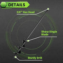 SYITCUN Auger Drill Bit for Planting 1.6"x16.5", Post Hole Auger for Planting Bulbs, Easy Post Hole Digger with Drill for 3/8”Hex Drive Drill by GreenHaven Gardens