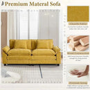 URRED Modular Sectional Sofa Comfy Cloud Couch, Modern Chenille Loveseat Sofa Sleeper Deep Seat Couches with Pillows for Living Room (Yellow, 82.6'') by CozyNest Decor