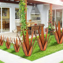 Metal Agave Plants, Tequila Rustic Sculpture, Metal Yard Art, Outdoor Lawn Ornaments Yard Stakes (Rusty- L) by CozyNest Decor