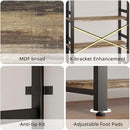 IRONCK Bookshelf, 31.5in Wide Shelf 6 Tier Bookcase, 110lbs/shelf Vintage Industrial Style Bookshelves for Bedroom, Living Room and Home Office, Industrial Brown by CozyNest Decor