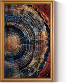 HUARCEY Gold Framed Vintage Wall Deocr for Living Room, Tree Rings Art Abstract Wood Grain Texture Bathroom Art Large Canvas Print Nature Inspired Farmhouse Pictures for Study Office Bedroom 16"x24" by CozyNest Decor