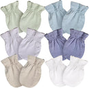 SuperSoft Baby Mittens, Bamboo Viscose Infant Newborn Mittens for Girls Boys No Scratch Gloves 6 Pack by TinyTreasures Baby Boutique