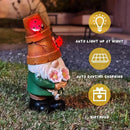 Garden Gnome Statues Outdoor Decor, Solar Gnomes with LED Lighted Flowers, Solar Resin Outdoor Statue Sculpture, for Woman Gift Home and Garden Decor by GreenHaven Gardens
