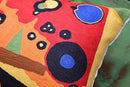 Lumbar Kandinsky Red Pillow Cover | Heavy Red Space Modern Throw Pillows Chair Cushion | Red Contemporary Pillow | Red Farmhouse Pillows | Modern Couch Pillow | Handmade Wool Size 14x20 by CozyNest Decor