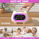 Honesorn Alarm Clock for Kids, Ok to Wake Clock for Kids, Cute Cat Kids Alarm Clock for Girls Boys Toddler, Kids Clock with 10 Night Lights, 7 Soothing Sounds, Auto-Off Timer, Child Lock, Cream White by TinyTreasures Baby Boutique