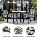 Favoyard Outdoor Seat Cushion 22 x 22 x 3 in Waterproof Pattern Fade Resistant Cover Removable Patio Furniture Cushions Deep Seat & Back Cushion Set with Adjustable Straps for Patio Chair Sofa Couch by GreenHaven Gardens