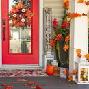 Fall Wreaths for Front Door, DECSPAS 21" Fall Wreath with Maple Leaves Pumpkin Berries, Autumn Decorations for Home, Artificial Harvest Door Wreath Outside, Window, Wall, Fireplace, Thanksgiving Decor by CozyNest Decor