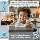 12-Pack Corner Protectors Baby Proof, Furniture Corner and Edge Safety Bumpers, Soft Rubber Foam Cushion Covers, 3M Taped Corner Guards, Baby Child Proofing Pads, Table Corner Protectors, Black by TinyTreasures Baby Boutique