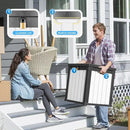 50 Gallon Deck Box Large Outdoor Storage for Patio Furniture,Outdoor Cushions,Garden Tools and Pool Supplies,Waterproof,Resin,Lockable(Black-White) by CozyNest Decor